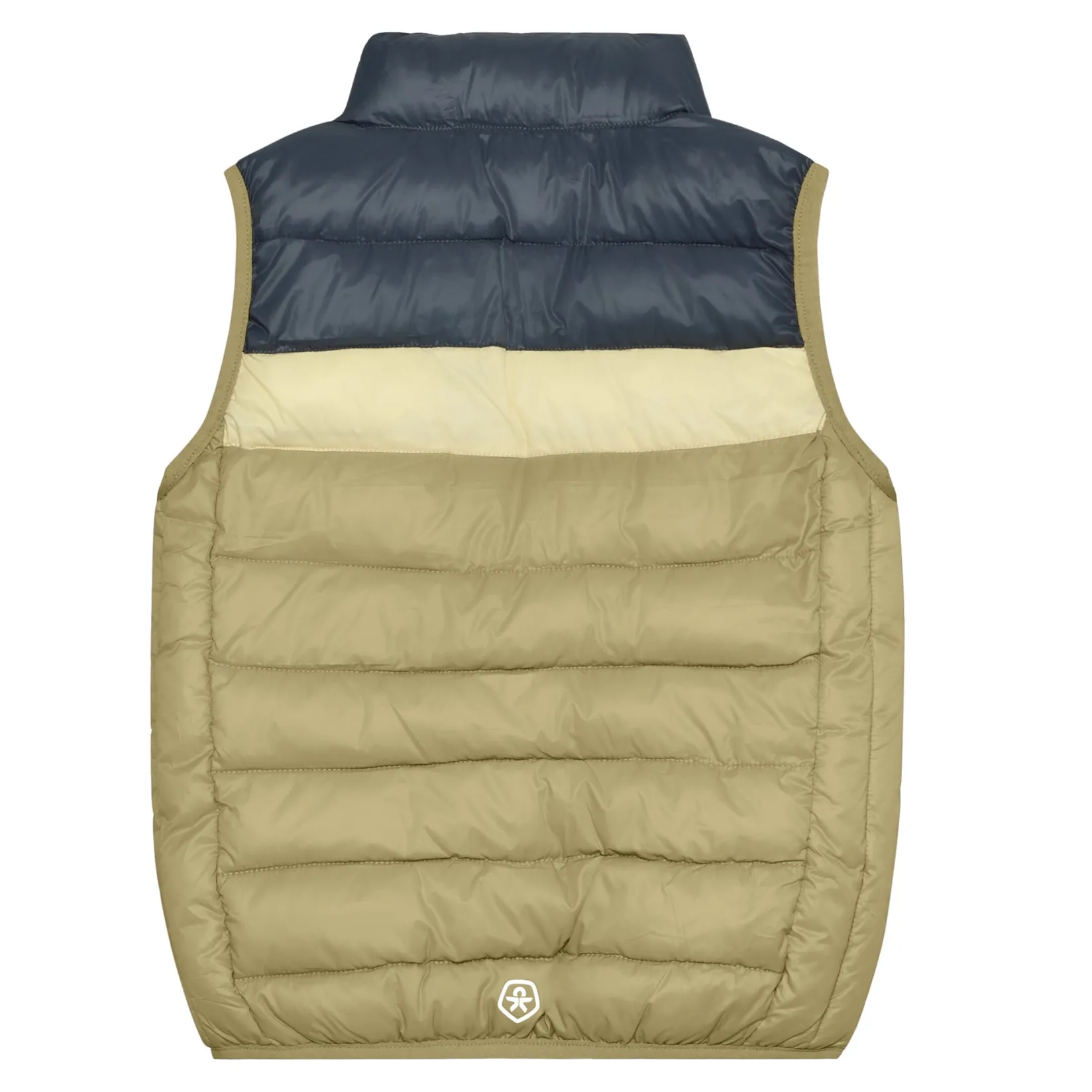 Coats & Jackets|Outerwear>Color Kids Colorblock Quilted Vest 4-8 Beige