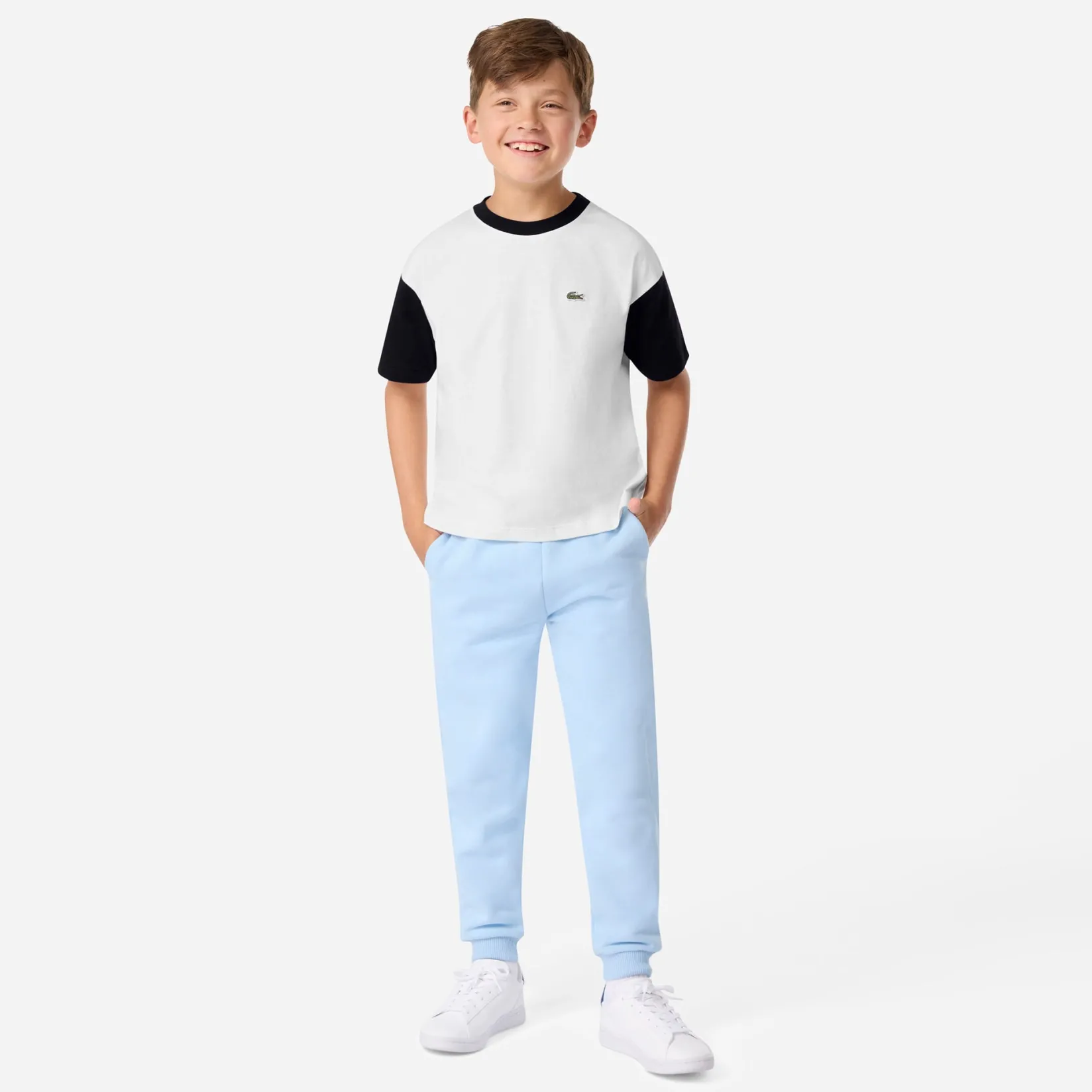 Tops>Lacoste Colorblock T-shirt 10-16y White