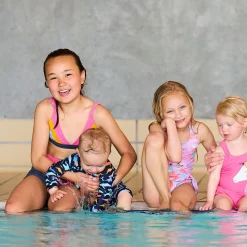 Swimsuits>Color Kids Colorblock Uv Bikini 6-12 Fuchsia