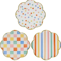 Discount Colorful Pattern Dinner Plates (8) Party Supplies