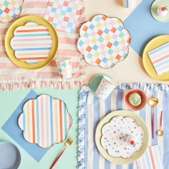 Discount Colorful Pattern Dinner Plates (8) Party Supplies