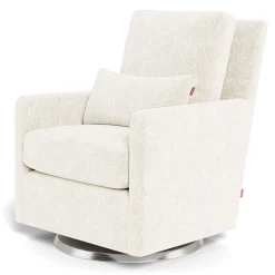 Como Rocking and Swivel Armchair - White Faux Sheepskin / Steel Gliders & Rocking Chairs|Gliders & Rocking Chairs