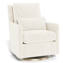 New Como Rocking and Swivel Armchair - White Faux Sheepskin / Gold Gliders & Rocking Chairs|Gliders & Rocking Chairs