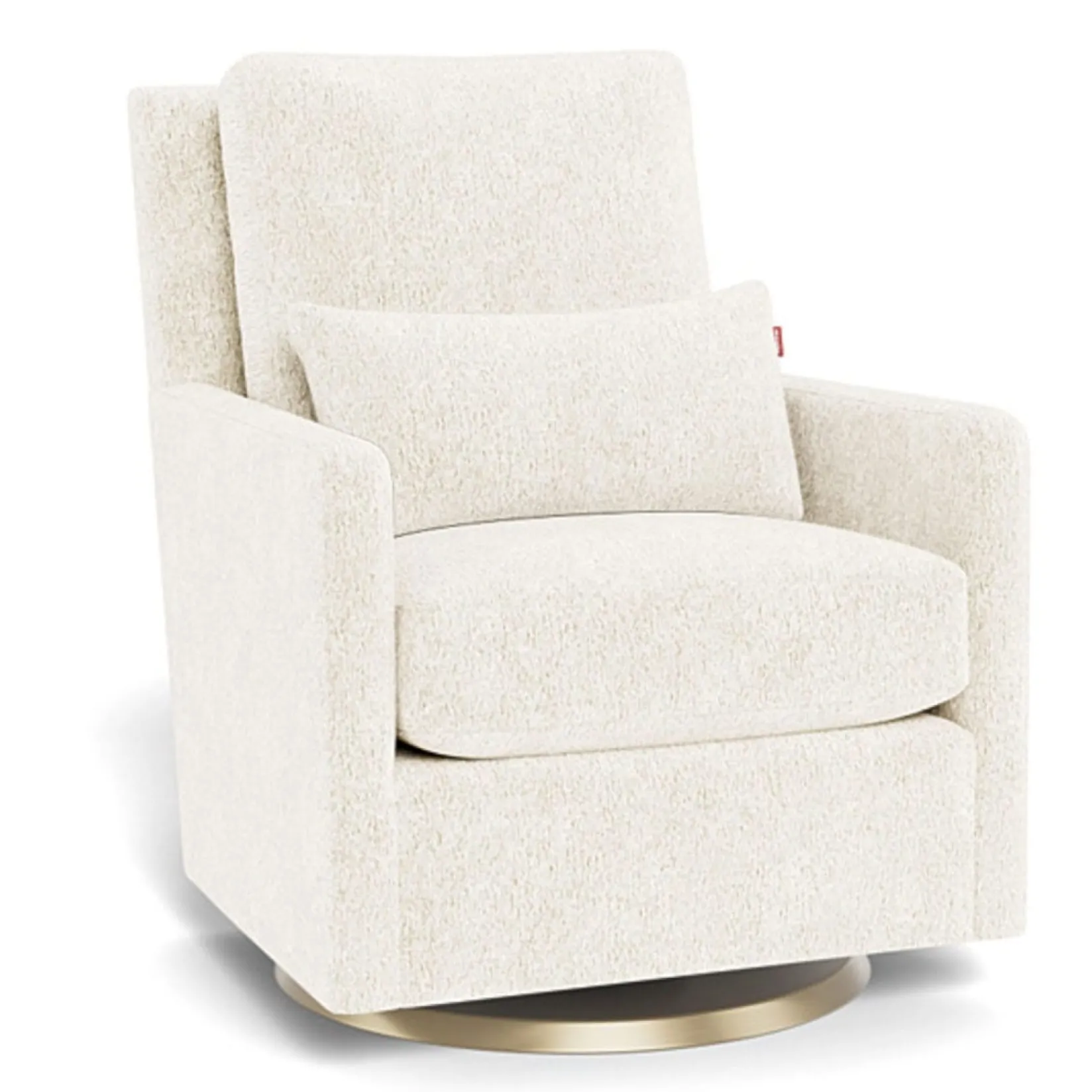 New Como Rocking and Swivel Armchair - White Faux Sheepskin / Gold Gliders & Rocking Chairs|Gliders & Rocking Chairs
