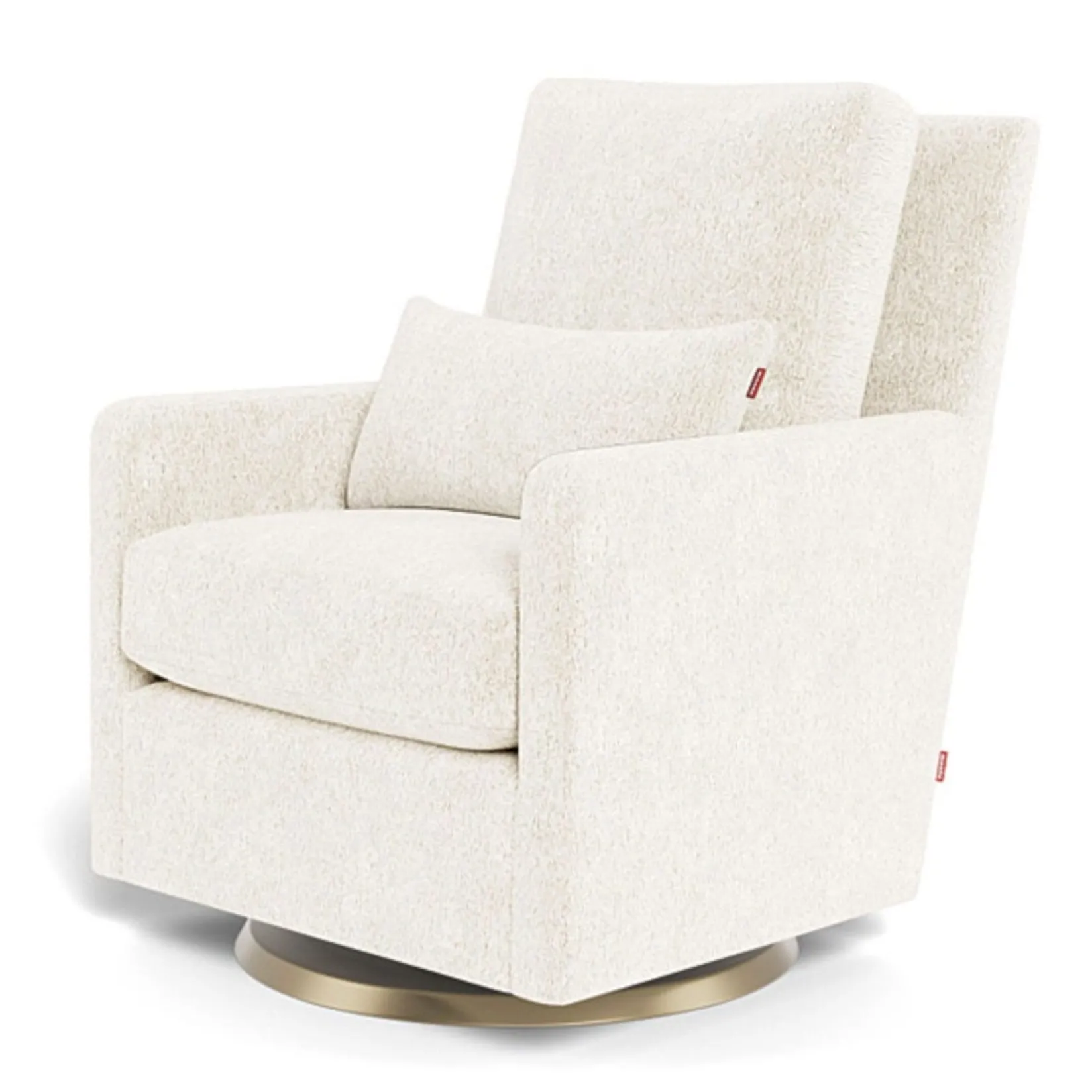New Como Rocking and Swivel Armchair - White Faux Sheepskin / Gold Gliders & Rocking Chairs|Gliders & Rocking Chairs