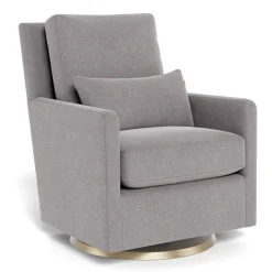 Gliders & Rocking Chairs|Gliders & Rocking Chairs>Monte Como Rocking and Swivel Armchair - Pebble Grey / Gold