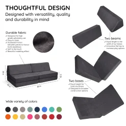 New Complete Modular Sofa - Charcoal Kid'S Tables & Chairs