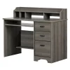 Desk>South Shore Computer Desk with Hutch - Versa Gray Maple