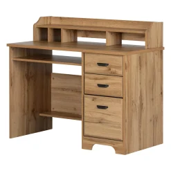 New Computer Desk with Hutch - Versa Nordik Oak Desk