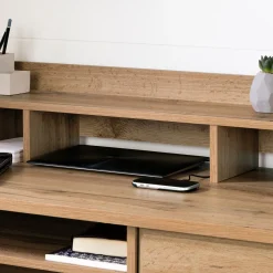 New Computer Desk with Hutch - Versa Nordik Oak Desk