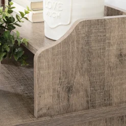 Hot Computer Desk with Hutch - Versa Weathered Oak Desk