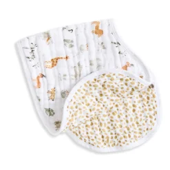 Muslin Products|Nursing Covers>Aden + Anais Cotton Muslin Burpy Bib - Giraffe Safari