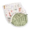 Outlet Cotton Muslin Burpy Bib - Sage Woodland Breastfeeding|Muslin Products