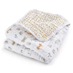 Cotton Muslin Dream Blanket - Giraffe Safari Kids Throws|Blankets
