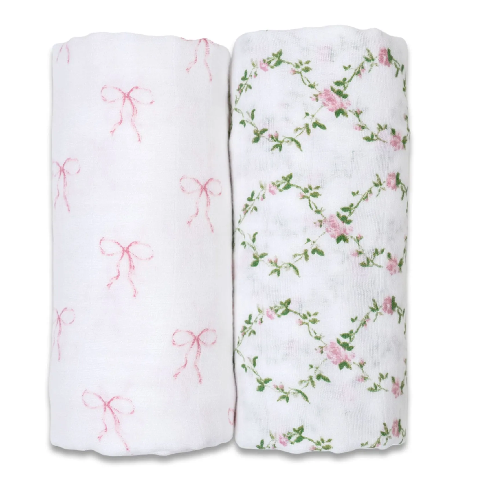 Hot Cotton Muslin Swaddle (2) - Bows Kids Blankets|Blankets