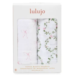 Hot Cotton Muslin Swaddle (2) - Bows Kids Blankets|Blankets