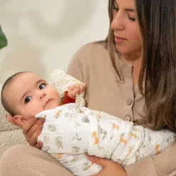 Cotton Muslin Swaddles (2) - Giraffe Safari Kids Blankets|Blankets