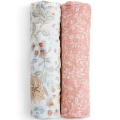 Blankets|Blankets>Aden + Anais Cotton Muslin Swaddles(2) - Victorian Flowers