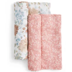 Blankets|Blankets>Aden + Anais Cotton Muslin Swaddles(2) - Victorian Flowers