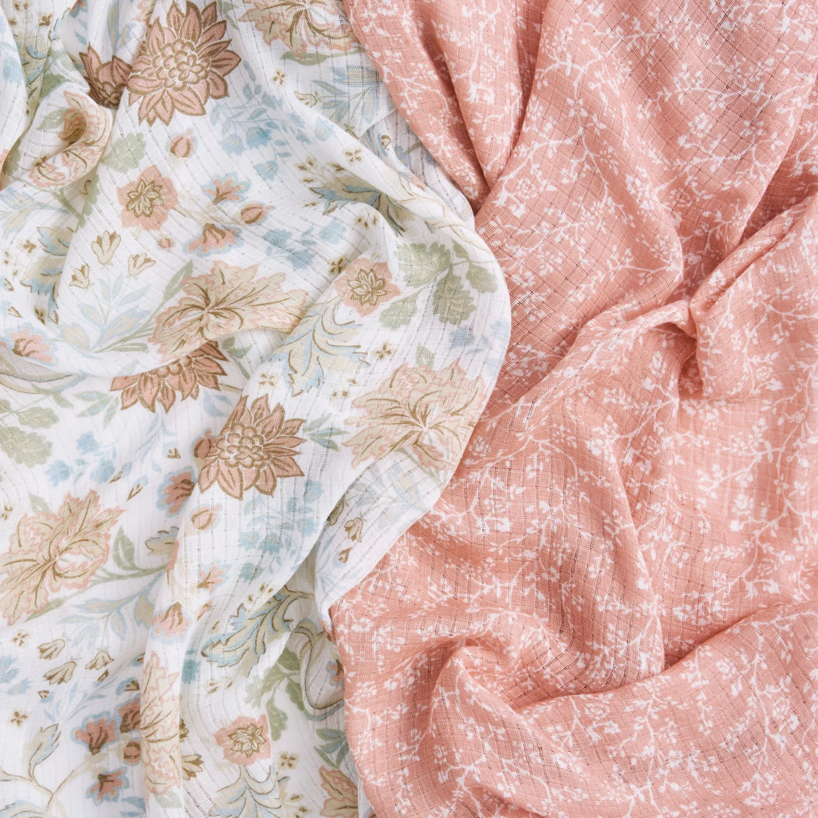 Blankets|Blankets>Aden + Anais Cotton Muslin Swaddles(2) - Victorian Flowers