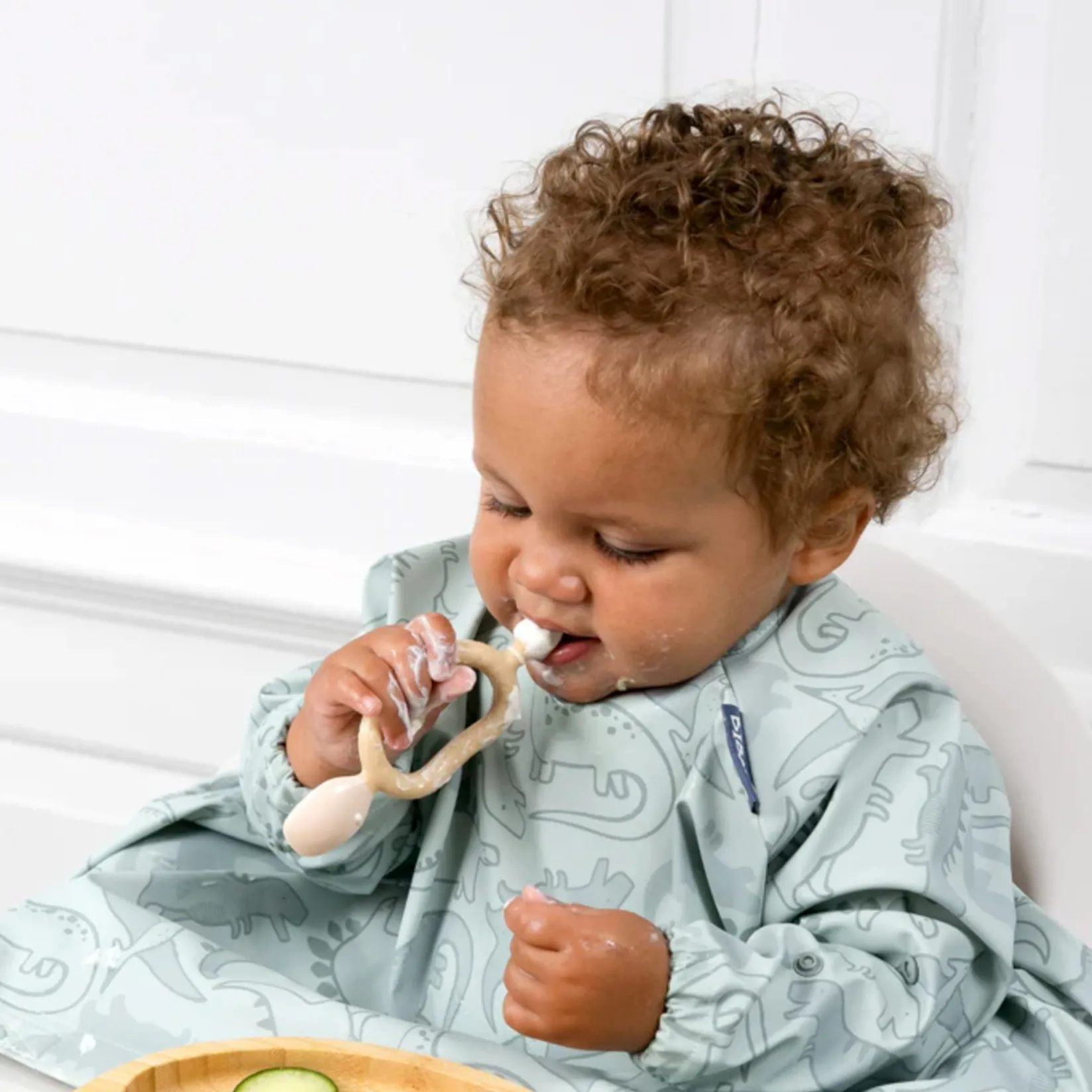 Outlet Coverall Weaning Bib Dinosaur Kids Bibs|Breastfeeding