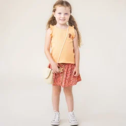 Tops>Nano Cowgirl Ribbed Tank Top 2-12 Orange