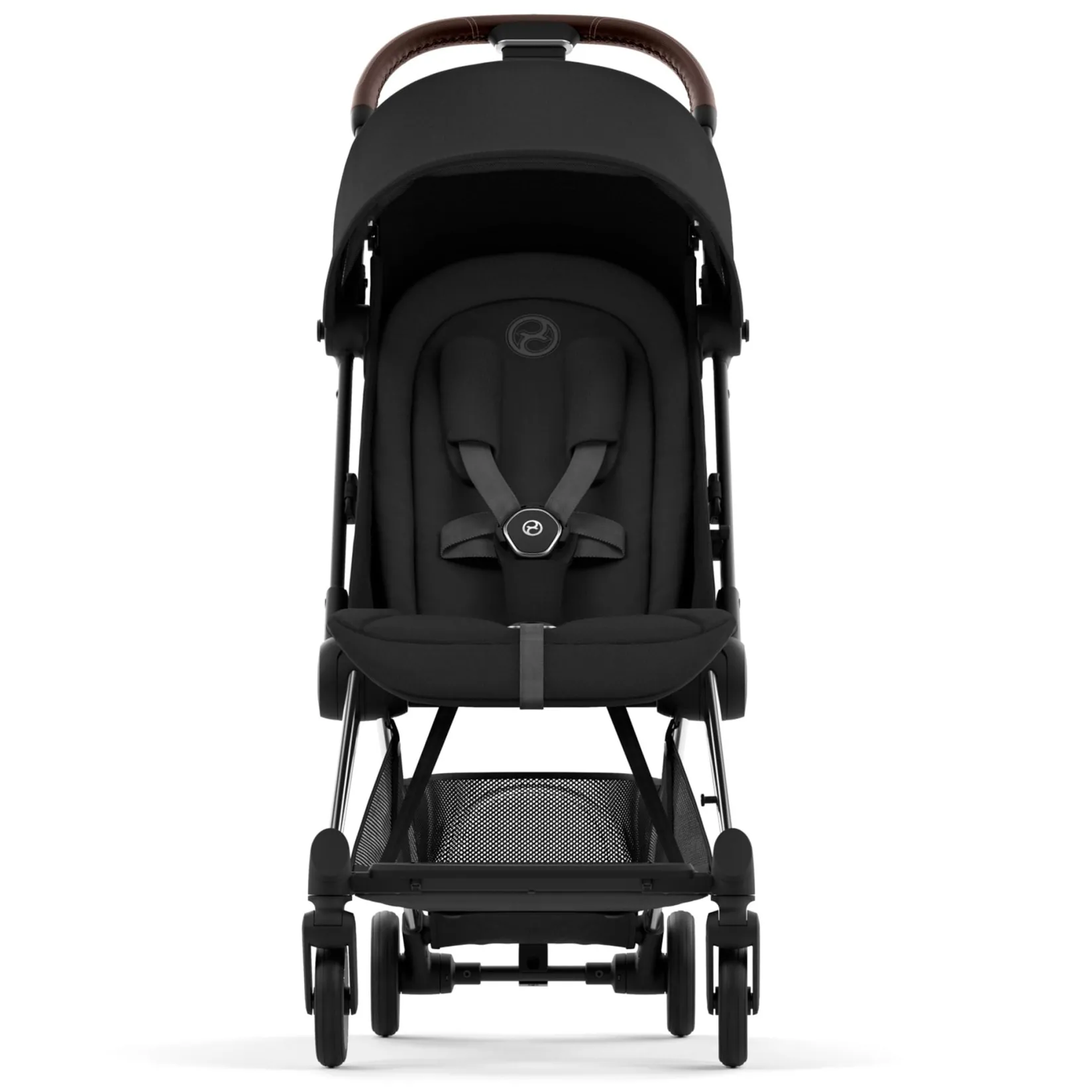 Strollers|Strollers & Trailers>Cybex Coya Stroller - Chrome Frame with Sepia Black Seat