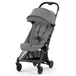 Strollers|Strollers & Trailers>Cybex Coya Stroller - Matte Black Frame with Mirage Grey Seat