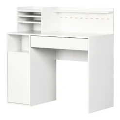 Desk>South Shore Craft Table with Hutch - Crea Pure White