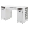 New Craft Table with Storage - Artwork Pure White Desk