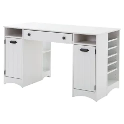 New Craft Table with Storage - Artwork Pure White Desk