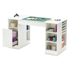 Desk>South Shore Crea Craft Table - Pure White