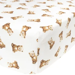 Sheets|Bedding>Perlimpinpin Crib Fitted Sheet - Bears