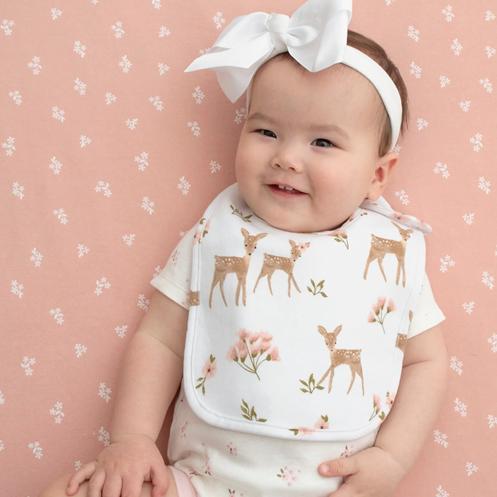 Sheets|Bedding>Living Textiles Crib Fitted Sheet - Dusty Rose