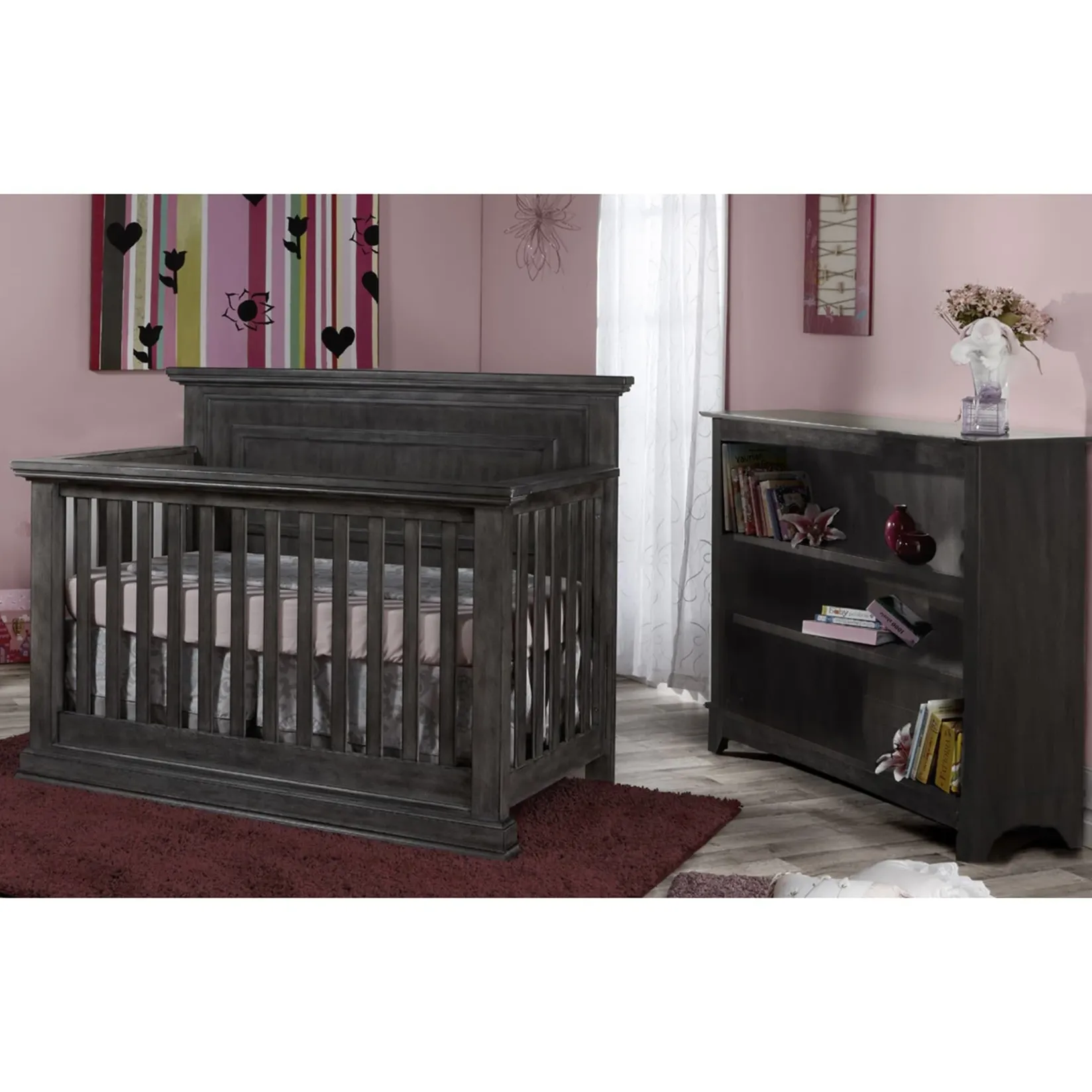 New Crib Modena Granite Distressed Cribs & Mattresses|Cribs & Mattresses