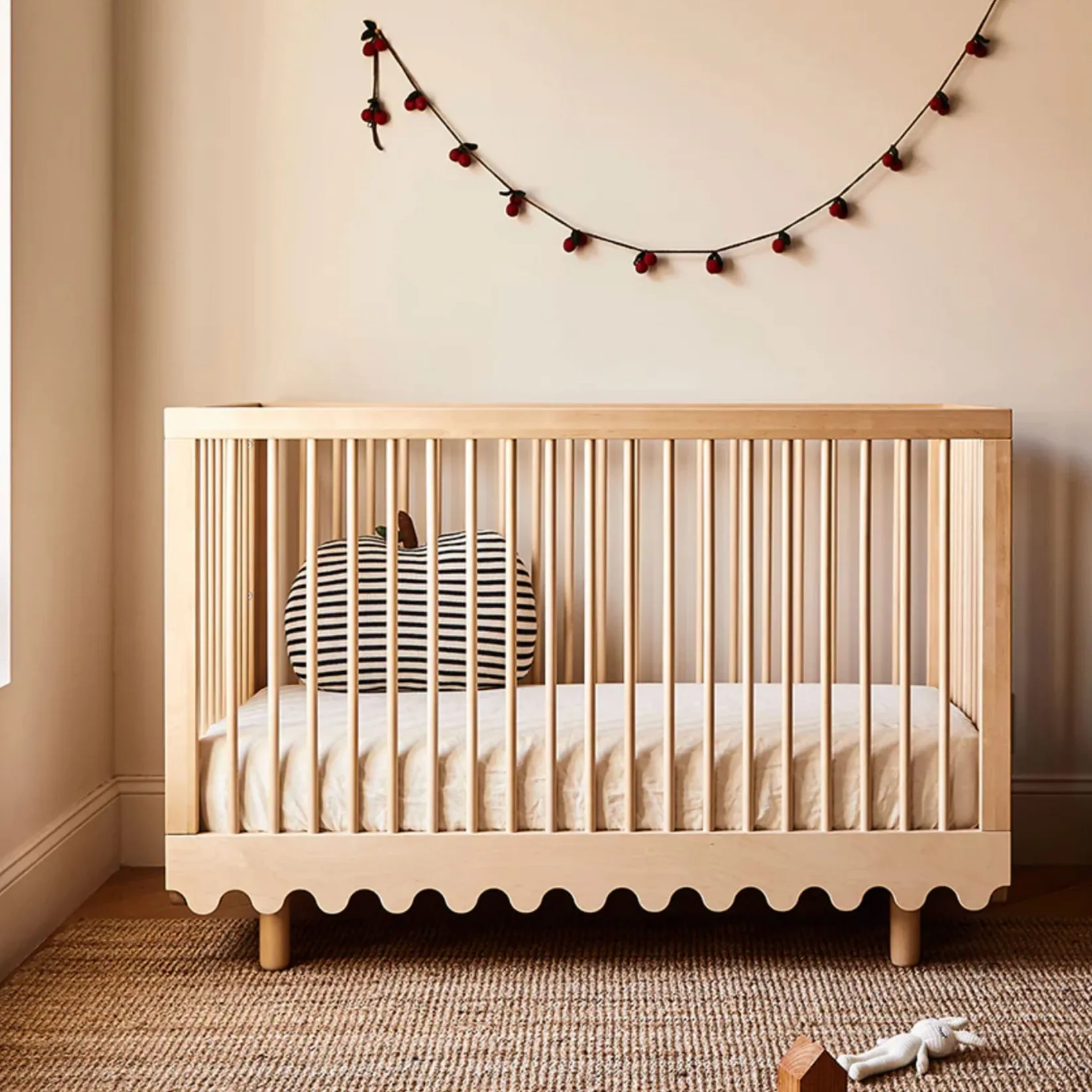 Cribs & Mattresses|Cribs & Mattresses>Oeuf Crib Moss Red
