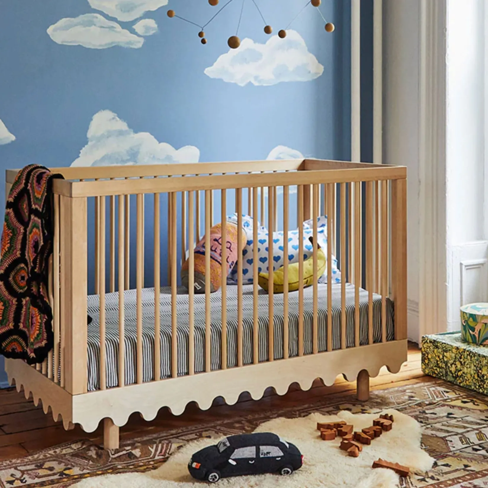 Cribs & Mattresses|Cribs & Mattresses>Oeuf Crib Moss Red