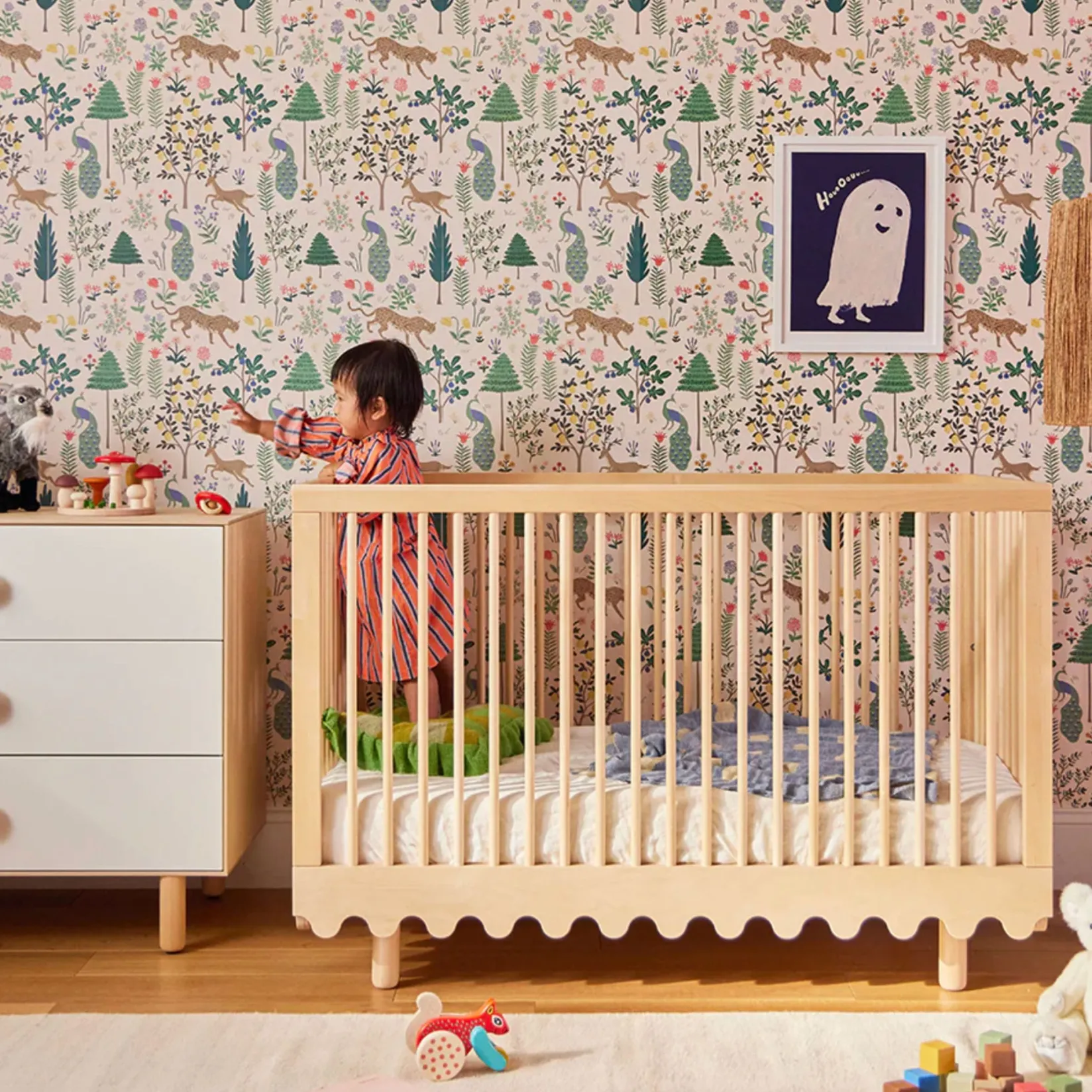 Cribs & Mattresses|Cribs & Mattresses>Oeuf Crib Moss Red