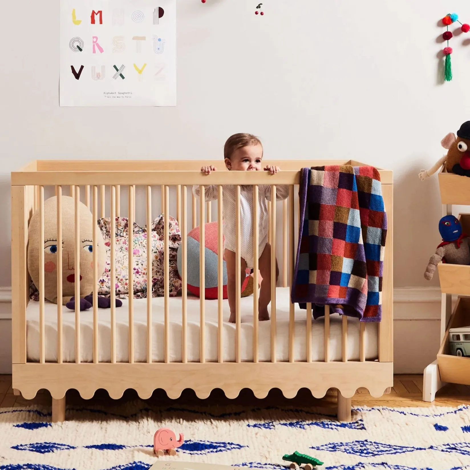 Cribs & Mattresses|Cribs & Mattresses>Oeuf Crib Moss Red