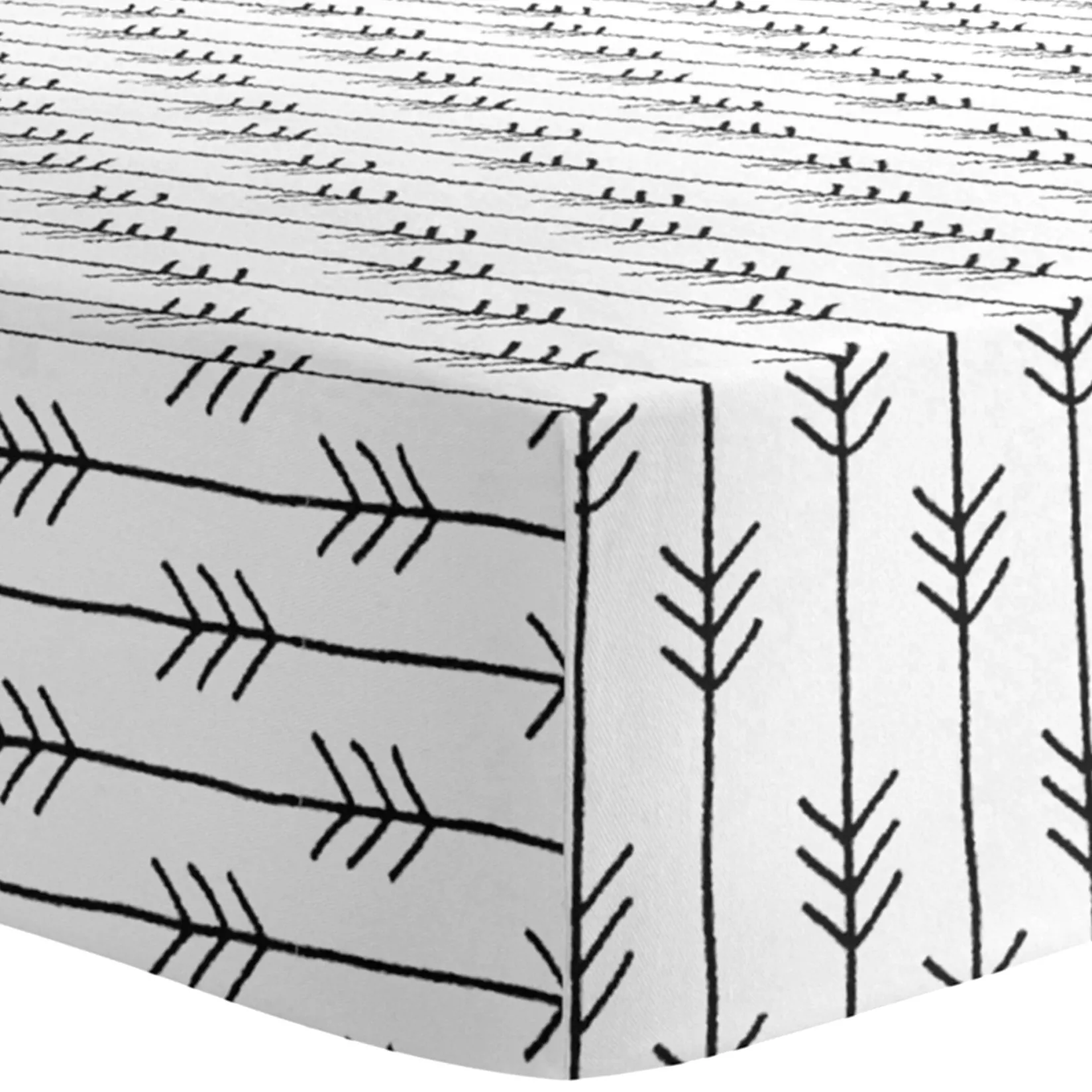 Sheets|Bedding>Kushies Crib Sheet - Flannel Arrow