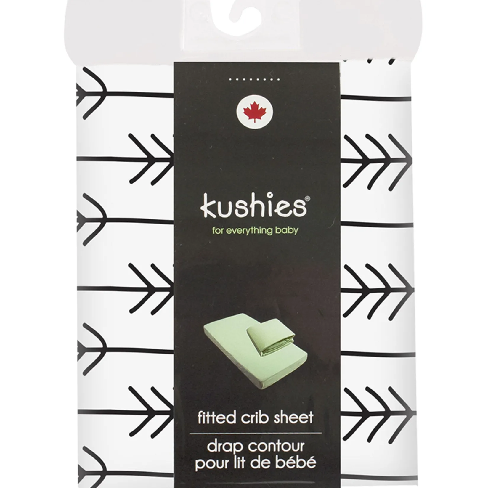 Sheets|Bedding>Kushies Crib Sheet - Flannel Arrow