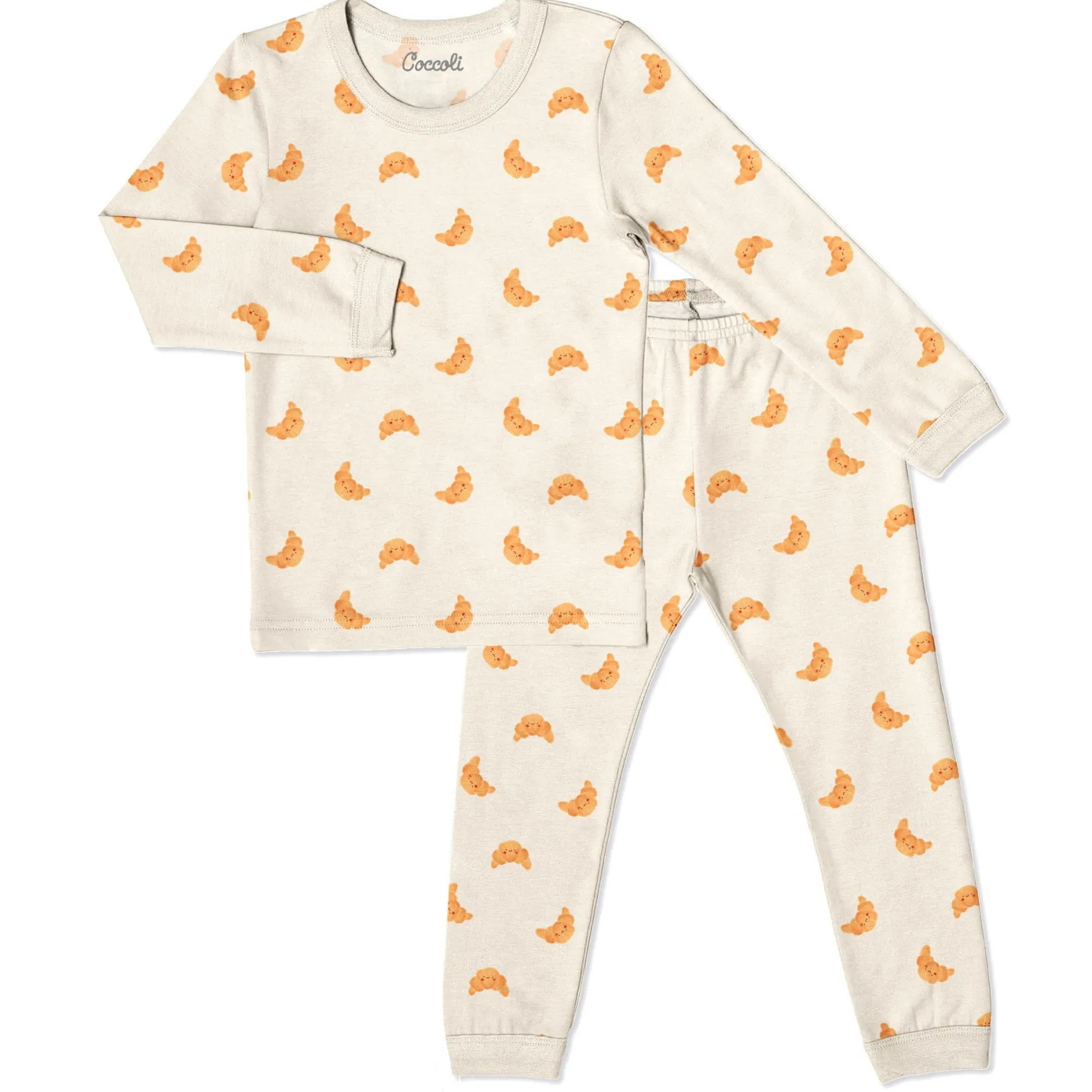Pajamas & Bathrobes|Pajamas & Bathrobes>Coccoli Croissant Modal Pajamas 2-12