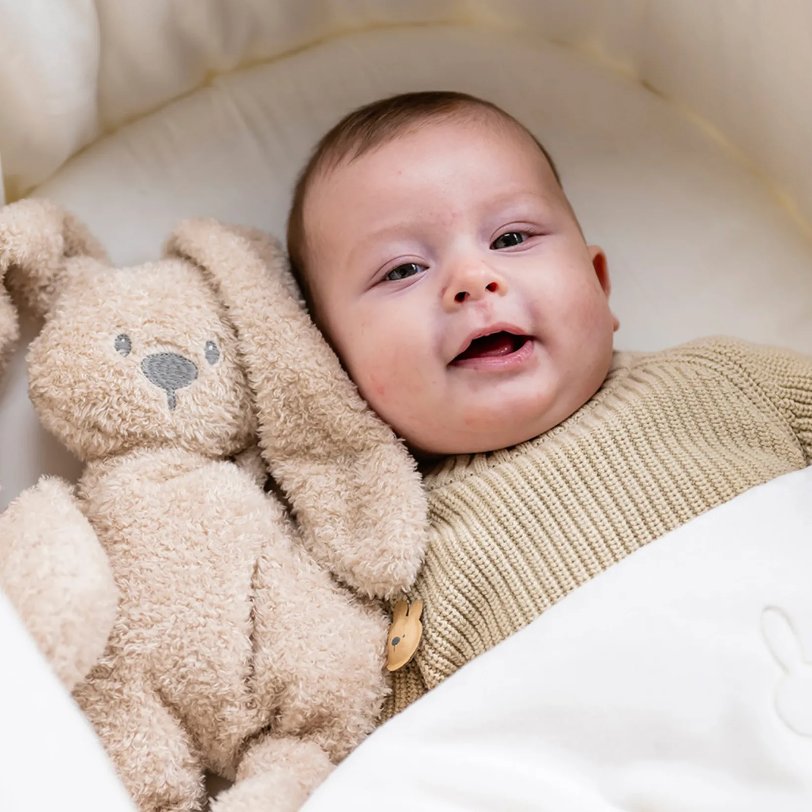 Plush Toys>Nattou Cuddle Rabbit Lapidou - Sand