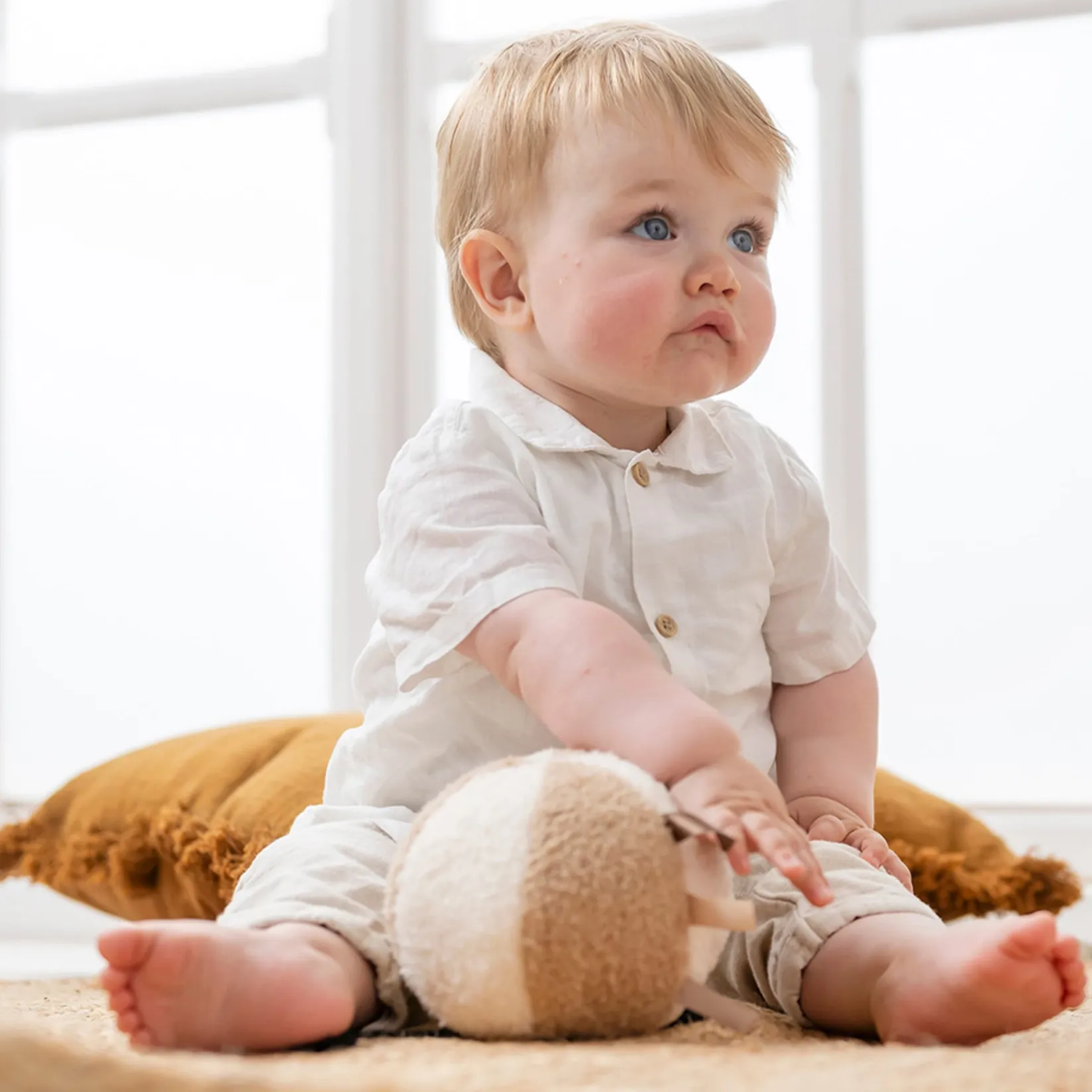 Plush Toys>Nattou Cuddly Teddy Ball