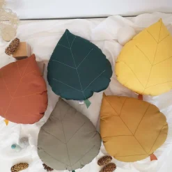 Cushions>The Butter Flying Cushion Birch Leaf - Mustard