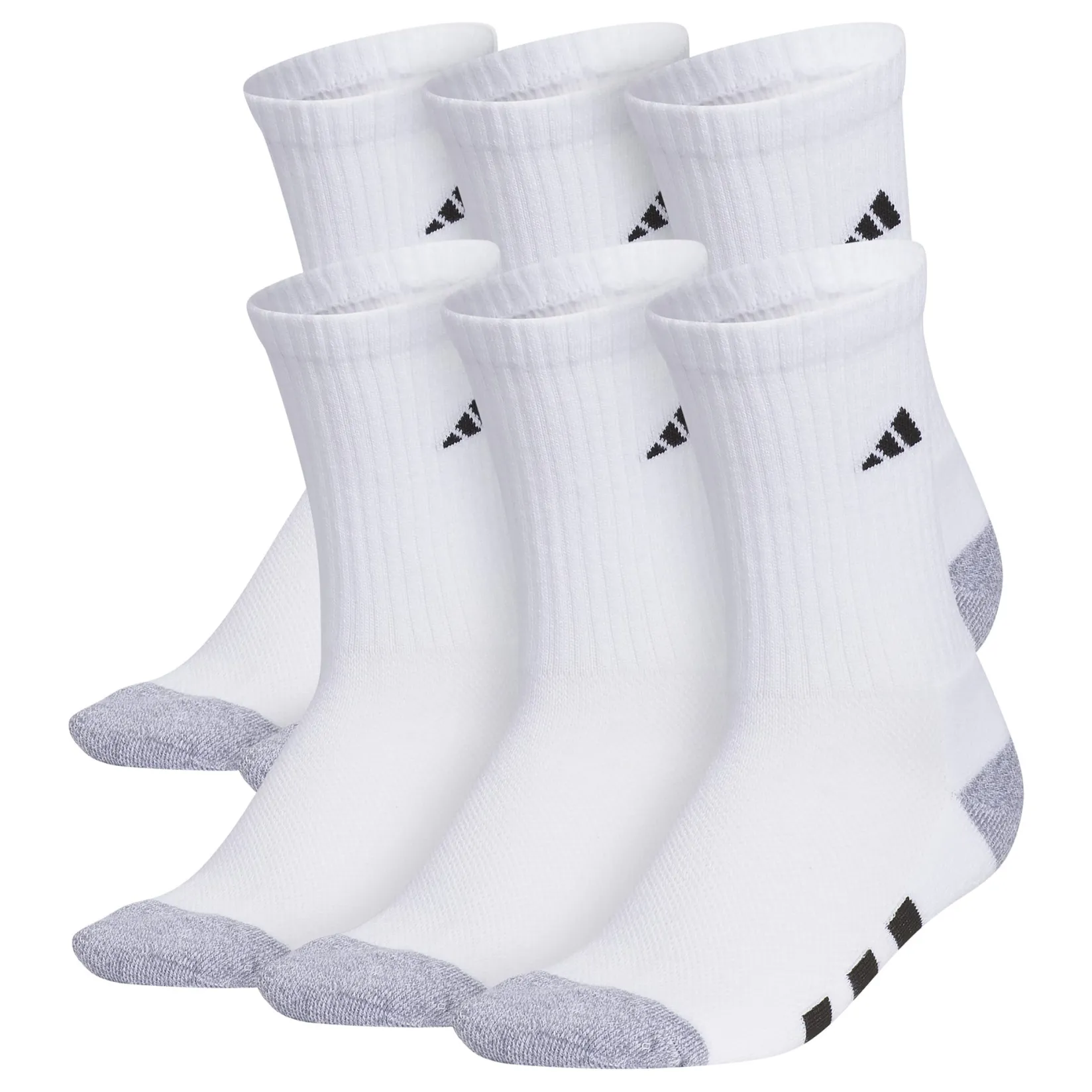 Socks|Underwear & Socks>Adidas Cushionned Crew Socks Size 2-5j White