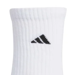 Socks|Underwear & Socks>Adidas Cushionned Crew Socks Size 2-5j White