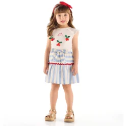 Outfit Sets>Up Baby Cute Cherries 2pce Set 2-8y Ivory