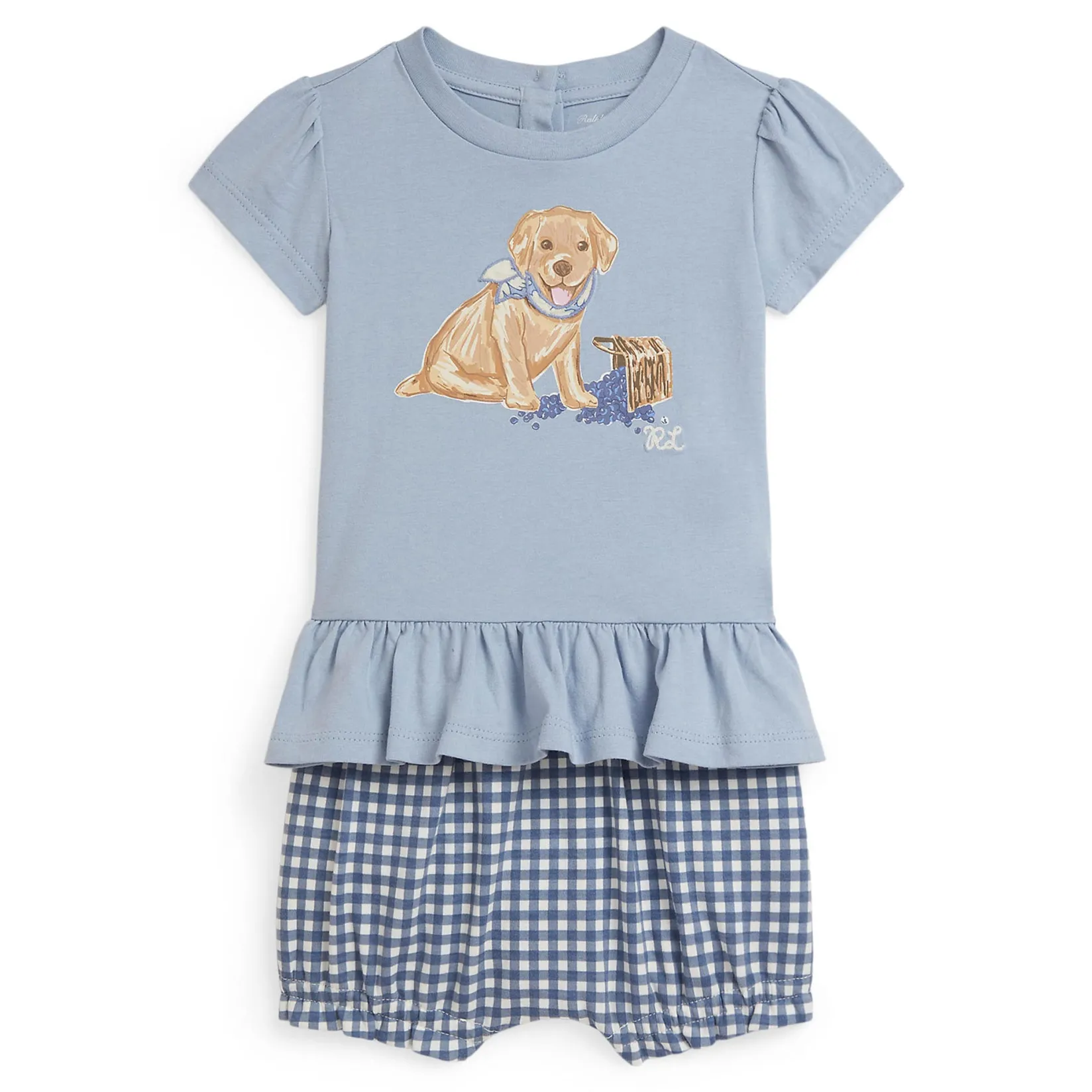 Dresses, Skirts & Outfits>Polo Ralph Lauren Cute Dog 2 Piece Set 6-24m Bleu