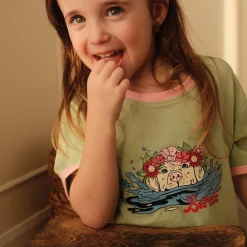 Tops>Birdz Cute Dog T-shirt 2-10 Sage